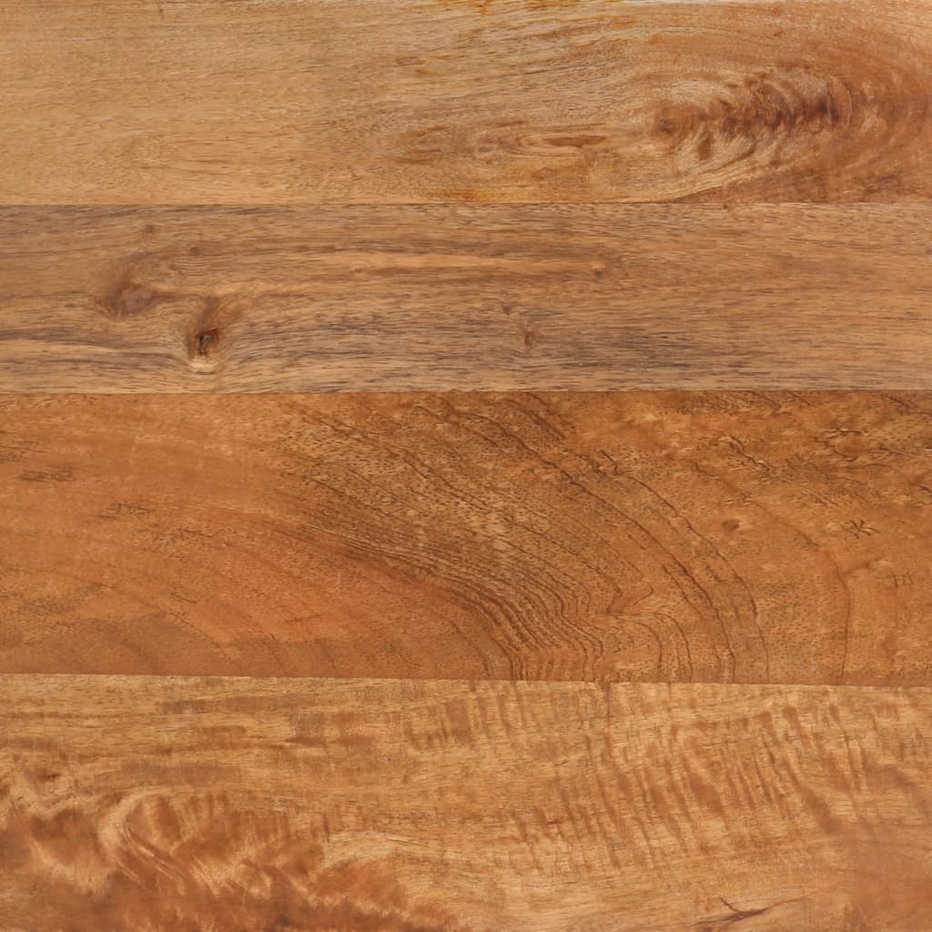 Bedside Cabinet Brown And Black Solid Wood Mango