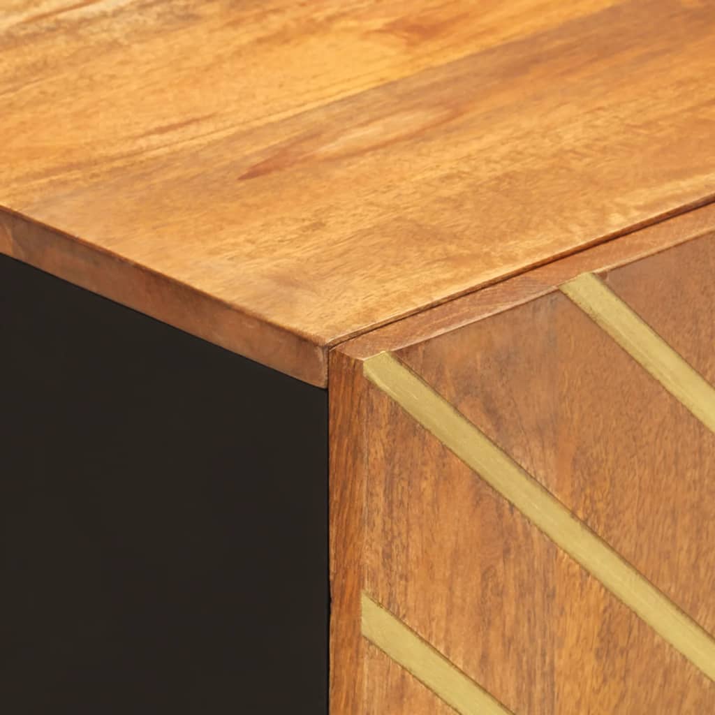 Bathroom Sink Cabinet Brown And Black Solid Wood Mango