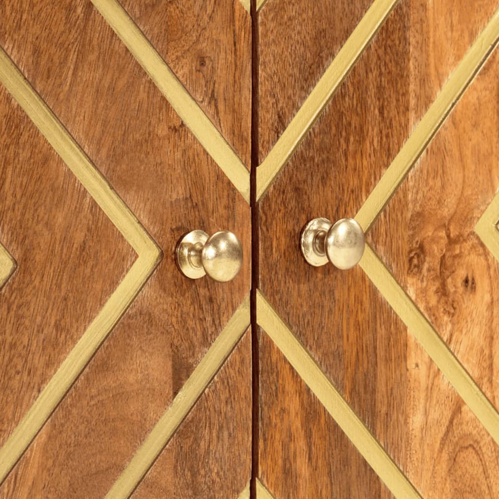 Bathroom Sink Cabinet Brown And Black Solid Wood Mango