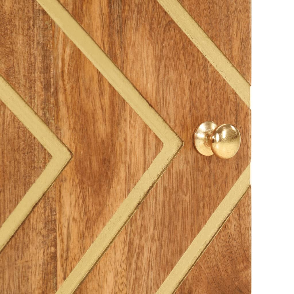 Bathroom Wall Cabinet Brown And Black Solid Wood Mango