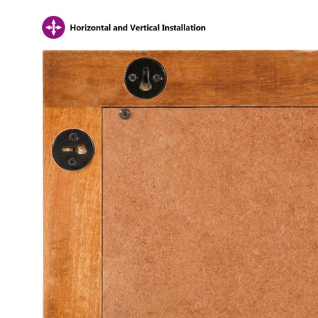 Bathroom Mirror Brown 50X70X3 Cm Solid Wood Mango And Glass