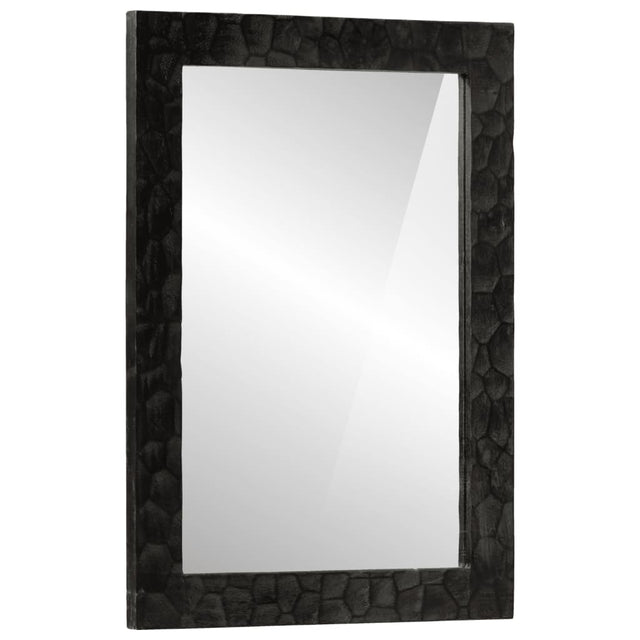 Bathroom Mirror 50X70X2.5 Cm Solid Wood Mango And Glass