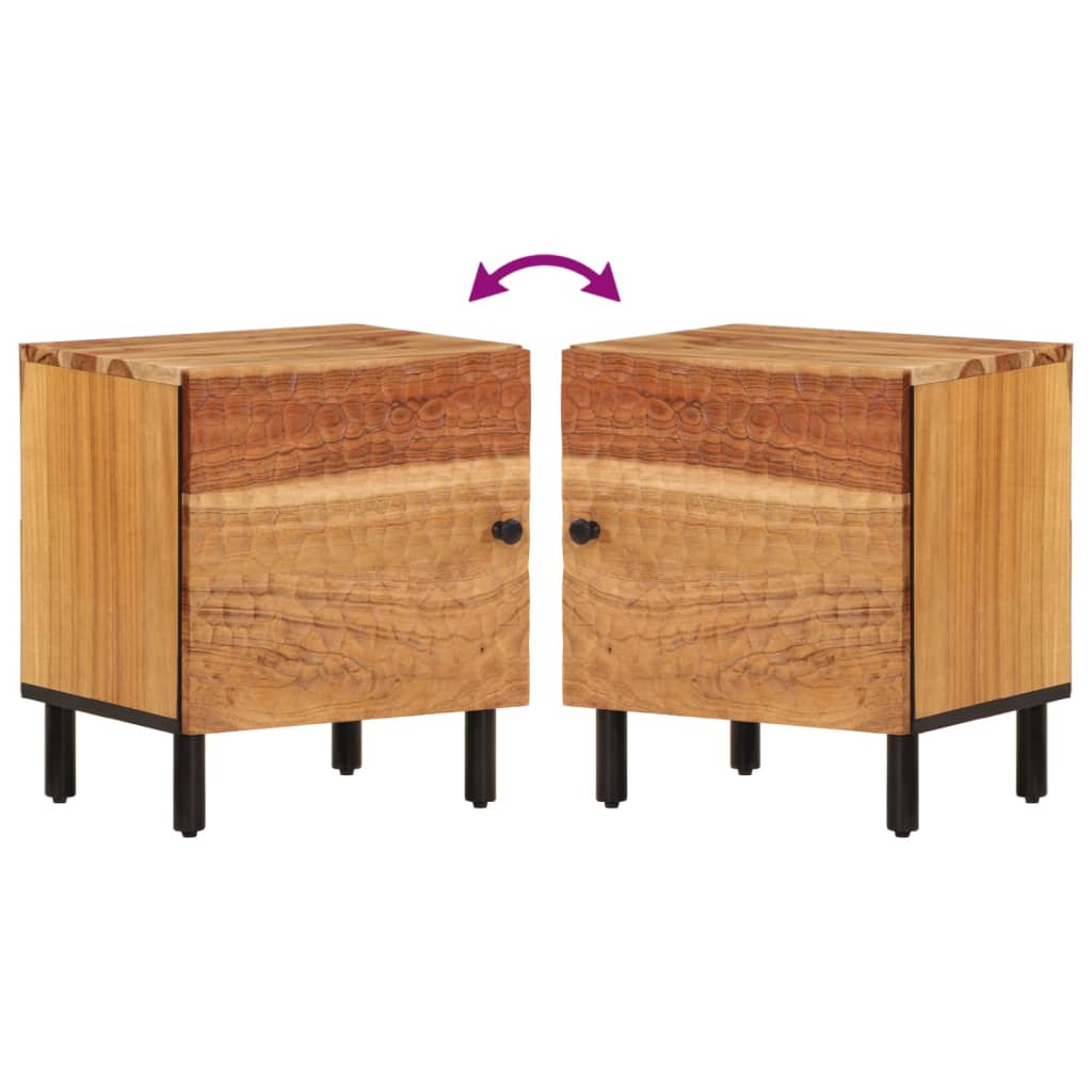 Bedside Cabinets 2 Pcs 40X33X46 Cm Solid Wood Acacia