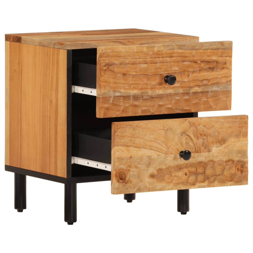Bedside Cabinets 2 Pcs 40X33X46 Cm Solid Wood Acacia
