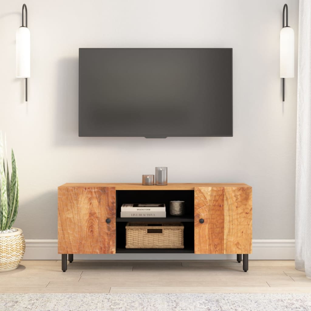 Tv Cabinet 105X33X46 Cm Solid Wood Acacia