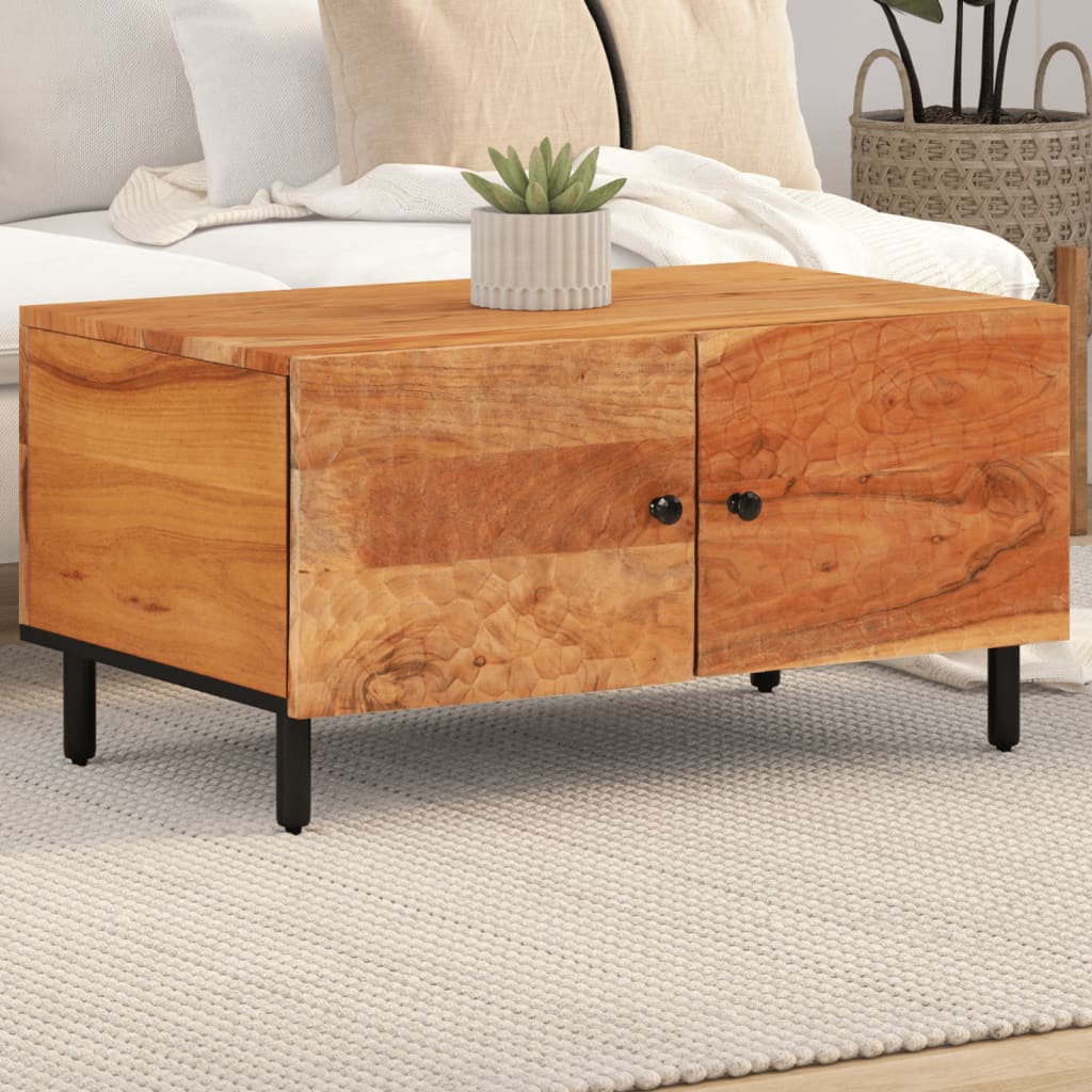 Coffee Table 80X50X40 Cm Solid Wood Acacia