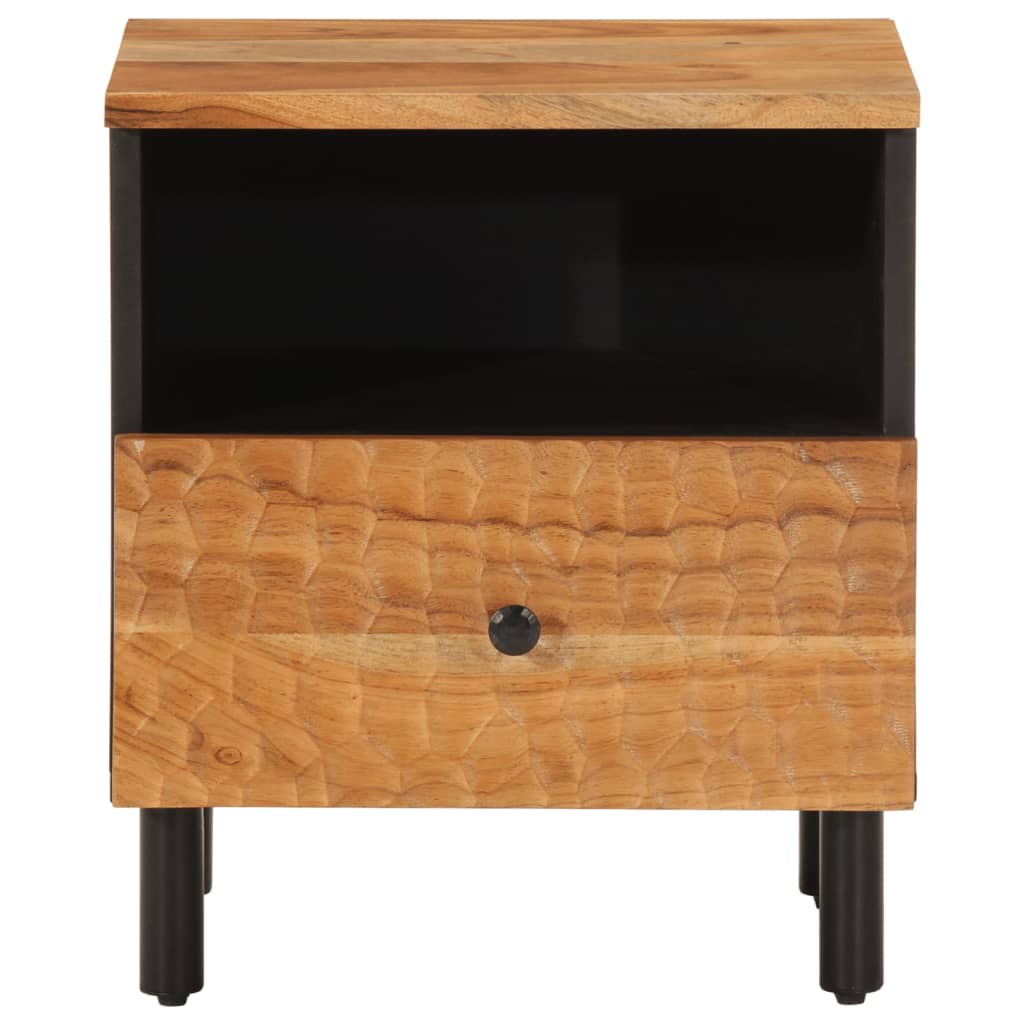 Bedside Cabinet 40X33X46 Cm Solid Wood Acacia