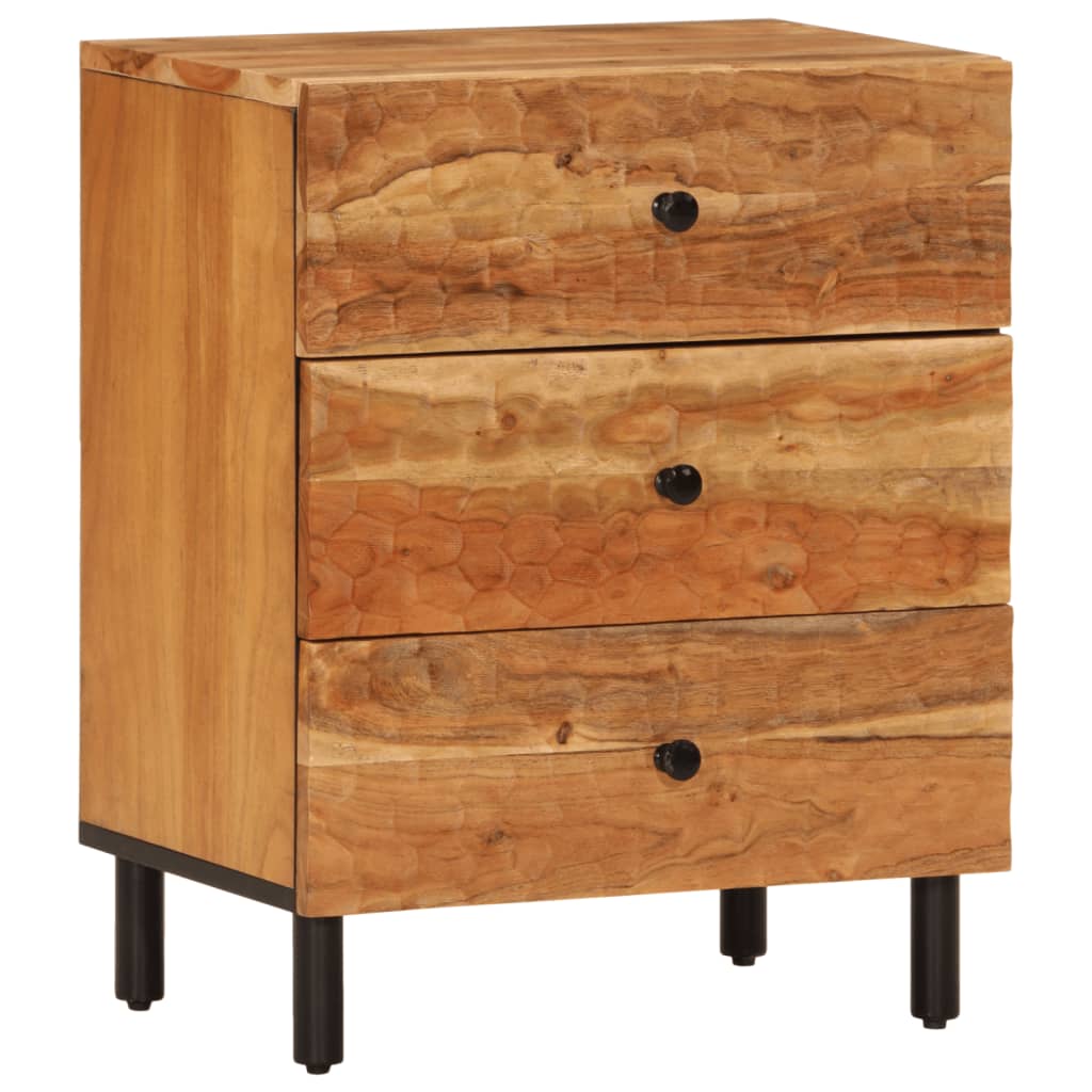 Bedside Cabinet 50X33X60 Cm Solid Wood Acacia