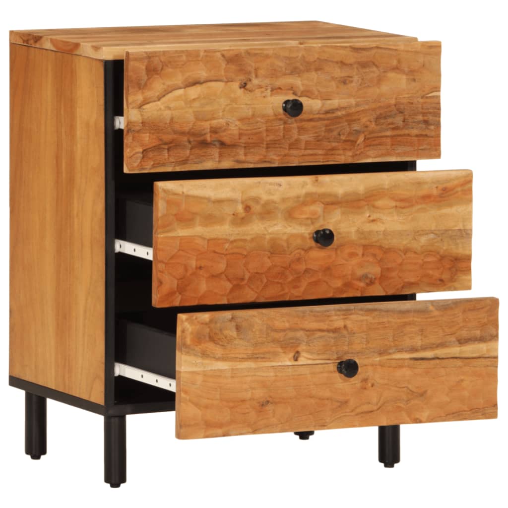 Bedside Cabinet 50X33X60 Cm Solid Wood Acacia