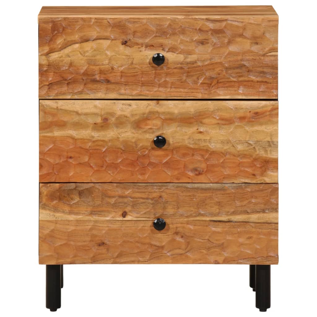 Bedside Cabinet 50X33X60 Cm Solid Wood Acacia