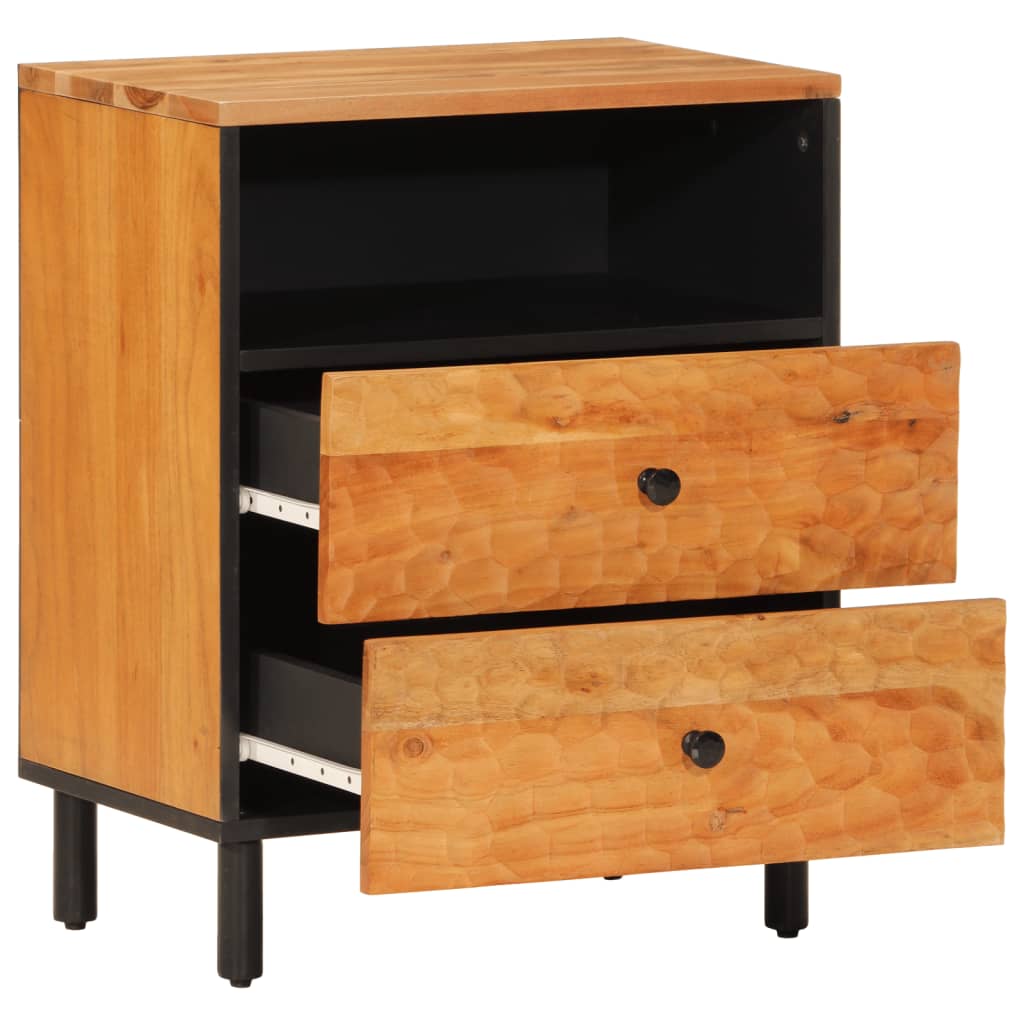 Bedside Cabinet 50X33X60 Cm Solid Wood Acacia