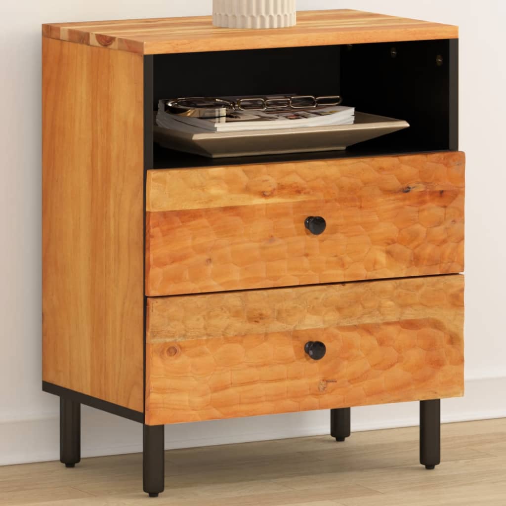 Bedside Cabinet 50X33X60 Cm Solid Wood Acacia