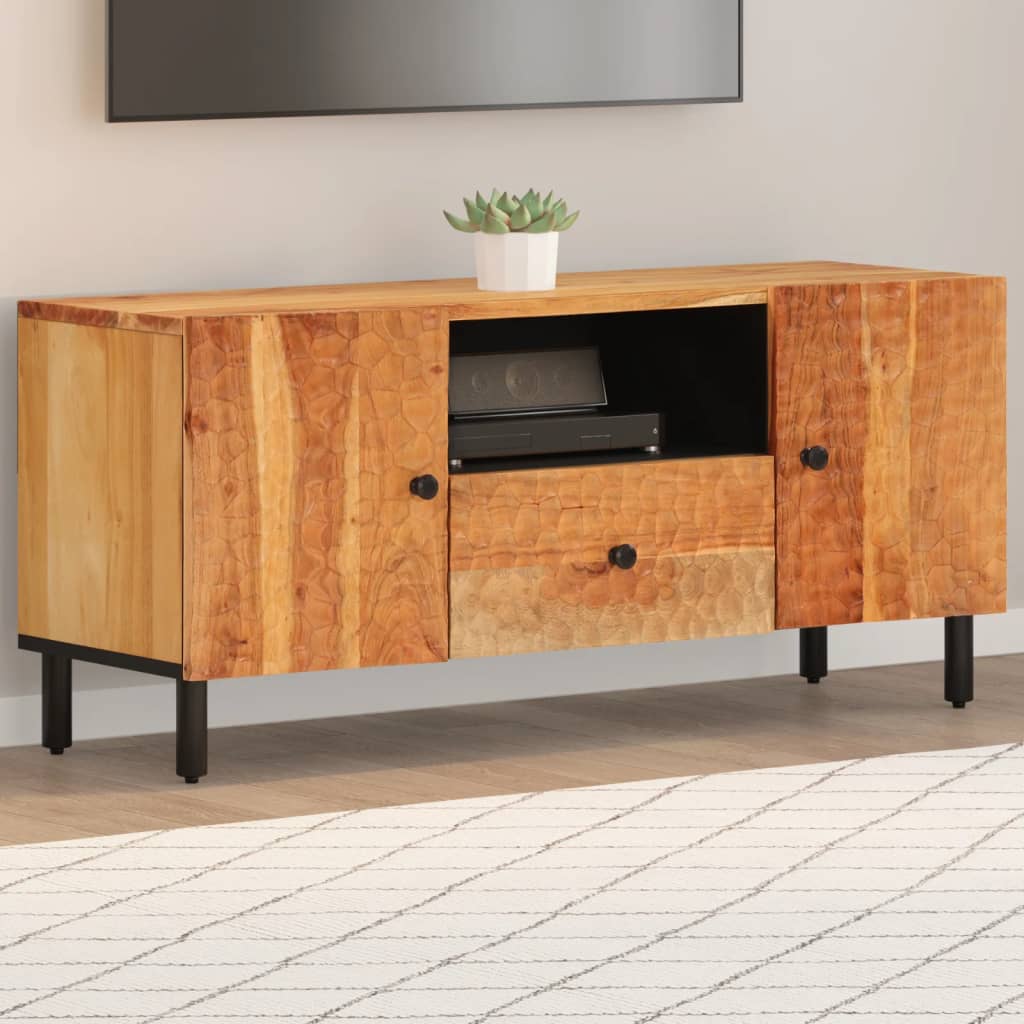 Tv Cabinet 105X33X46 Cm Solid Wood Acacia