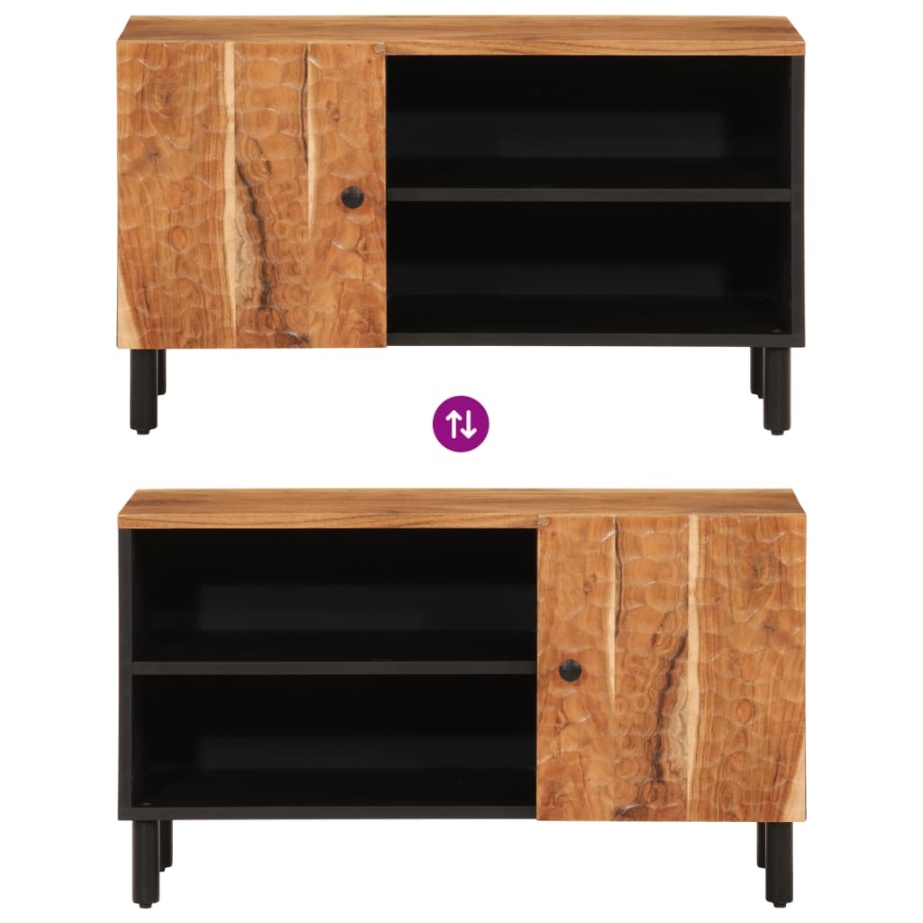 Tv Cabinet 80X33X46 Cm Solid Wood Acacia