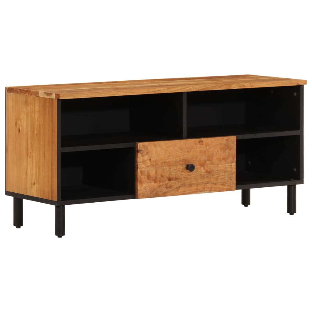 Tv Cabinet 100X33X46 Cm Solid Wood Acacia