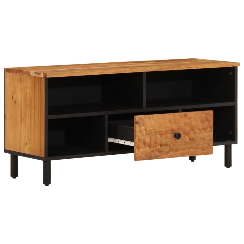 Tv Cabinet 100X33X46 Cm Solid Wood Acacia