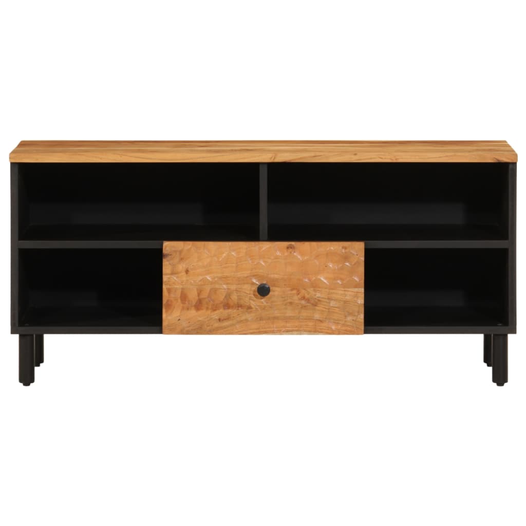 Tv Cabinet 100X33X46 Cm Solid Wood Acacia