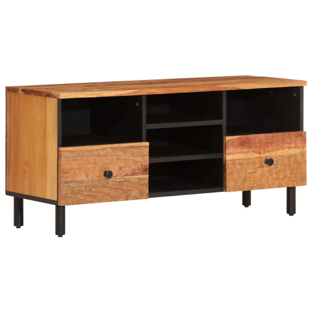 Tv Cabinet 100X33X46 Cm Solid Wood Acacia