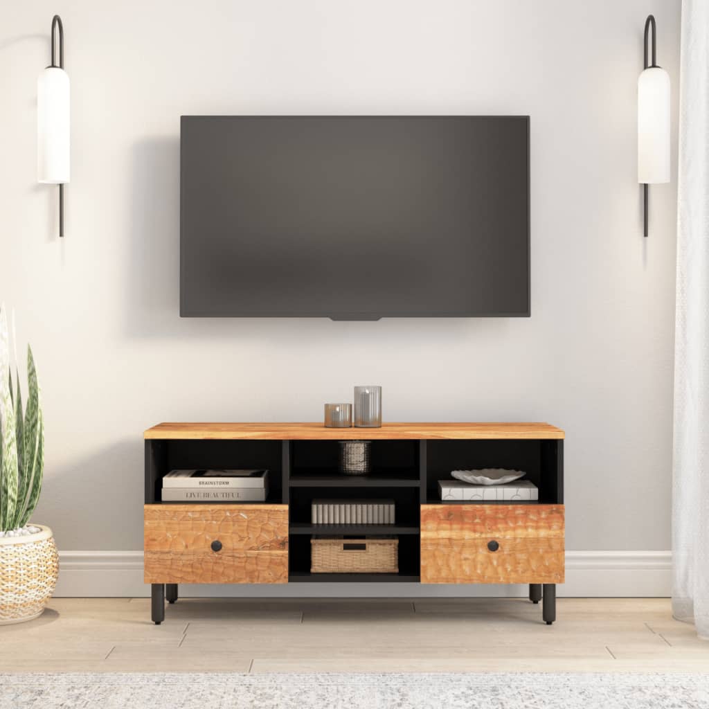 Tv Cabinet 100X33X46 Cm Solid Wood Acacia