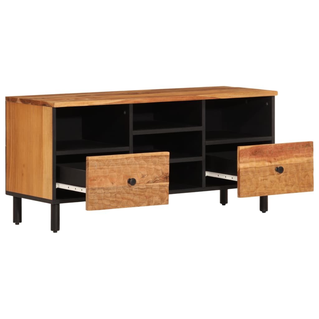 Tv Cabinet 100X33X46 Cm Solid Wood Acacia