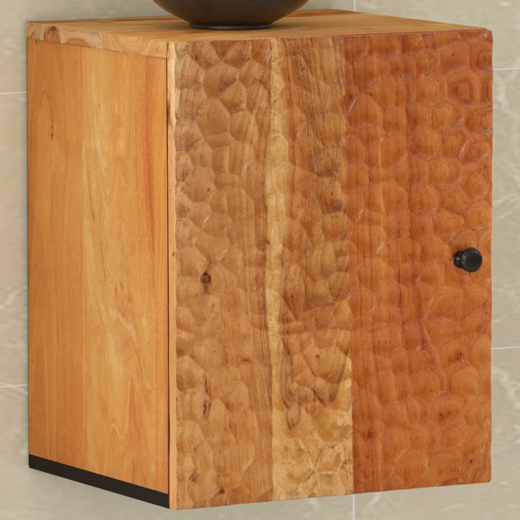 Bathroom Wall Cabinet 38X33X48 Cm Solid Wood Acacia