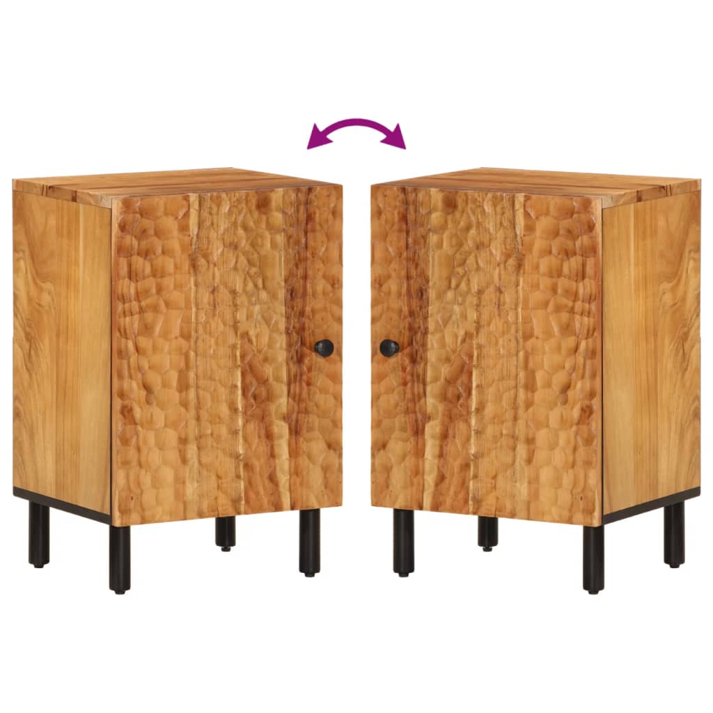 Bathroom Cabinet 38X33X58 Cm Solid Wood Acacia