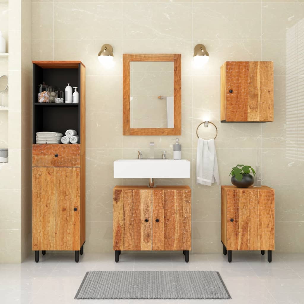 Bathroom Cabinet 38X33X160 Cm Solid Wood Acacia