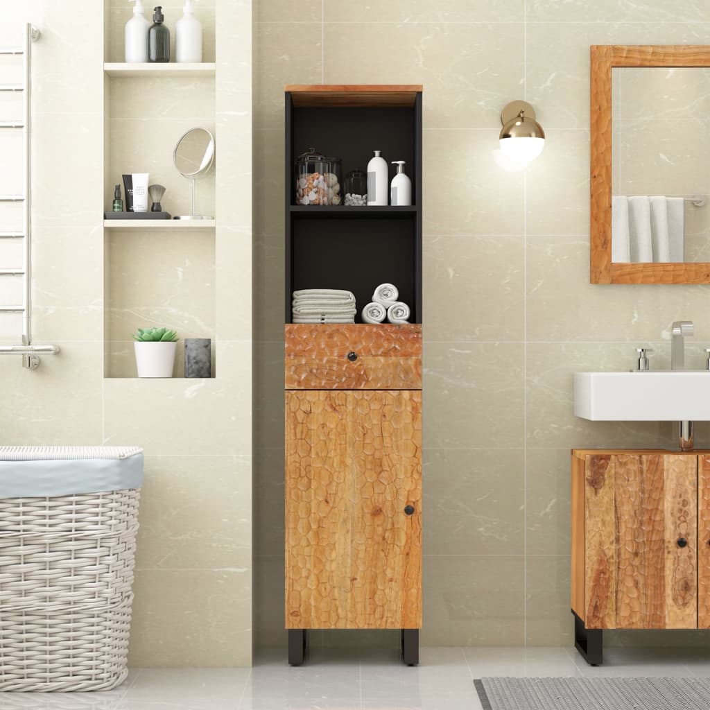 Bathroom Cabinet 38X33X160 Cm Solid Wood Acacia