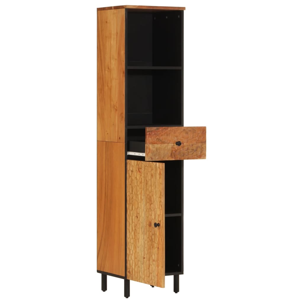 Bathroom Cabinet 38X33X160 Cm Solid Wood Acacia