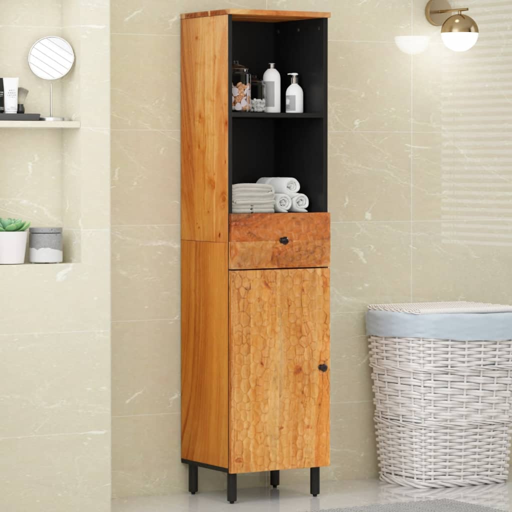 Bathroom Cabinet 38X33X160 Cm Solid Wood Acacia
