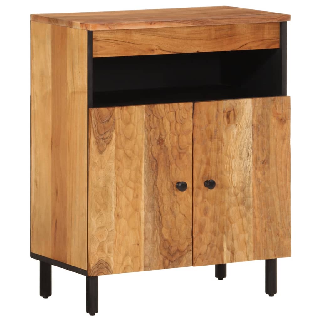 Side Cabinet 60X33X75 Cm Solid Wood Acacia
