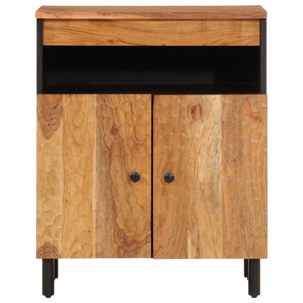 Side Cabinet 60X33X75 Cm Solid Wood Acacia