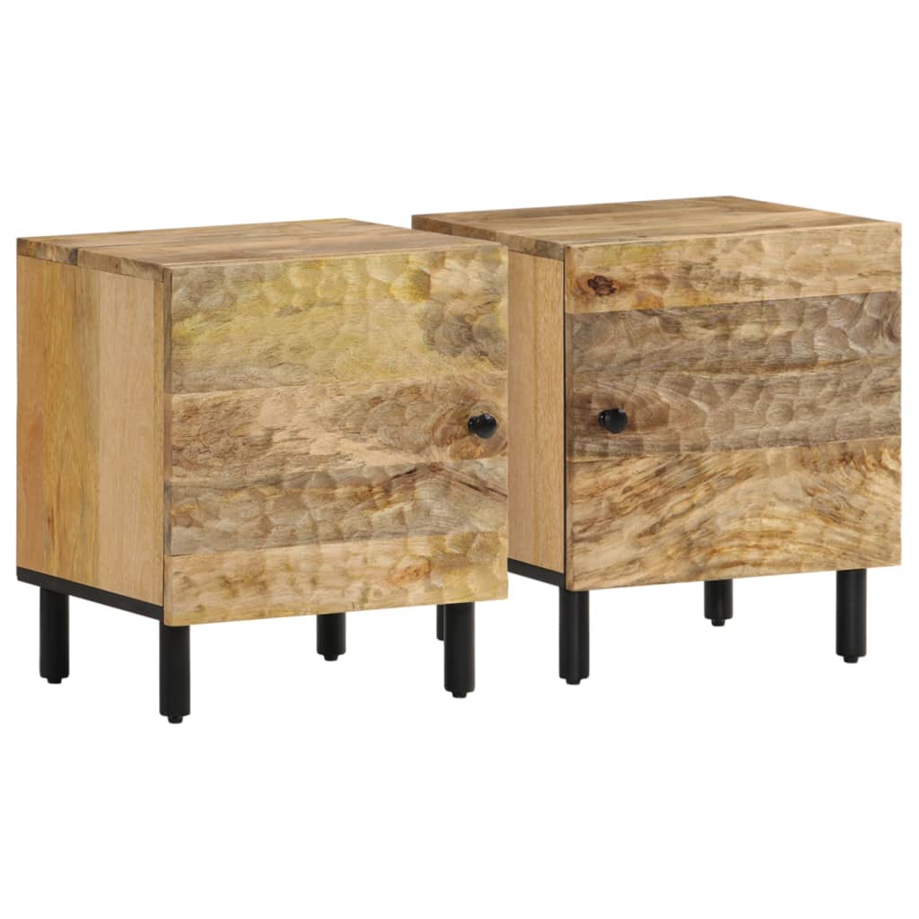Bedside Cabinets 2 Pcs 40X33X46 Cm Solid Wood Acacia
