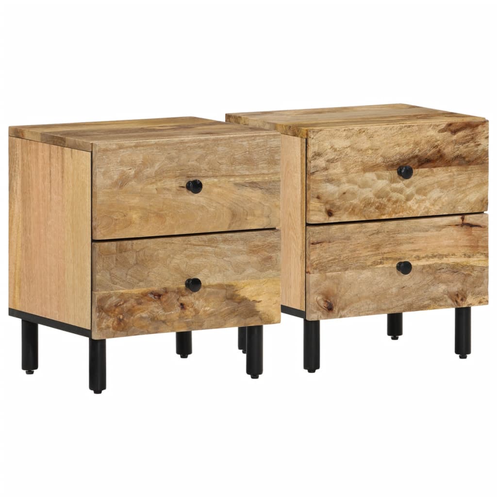 Bedside Cabinets 2 Pcs 40X33X46 Cm Solid Wood Acacia