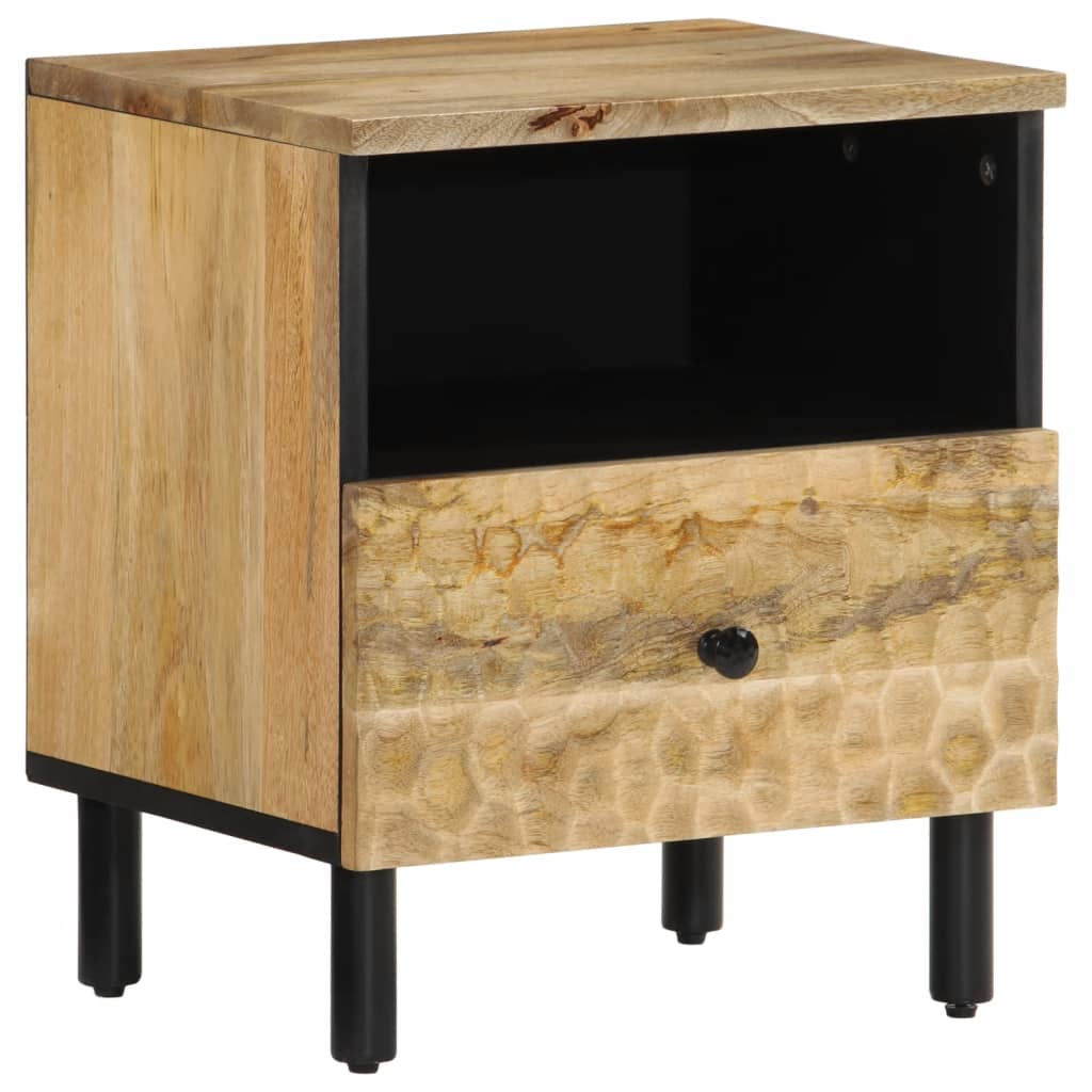 Bedside Cabinet 40X33X46 Cm Solid Wood Acacia