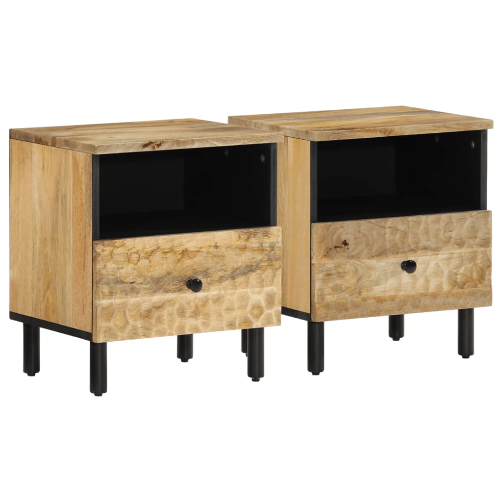 Bedside Cabinet 40X33X46 Cm Solid Wood Acacia