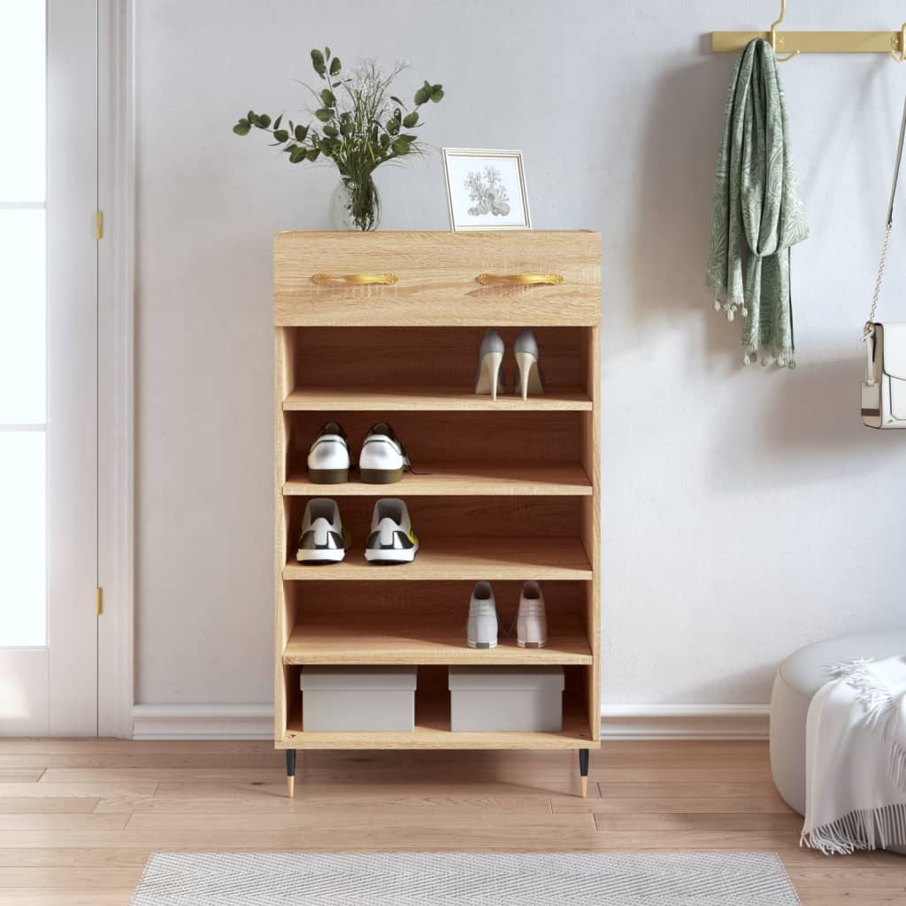 Shoe Cabinet 60X35X105 Cm Engineered Wood