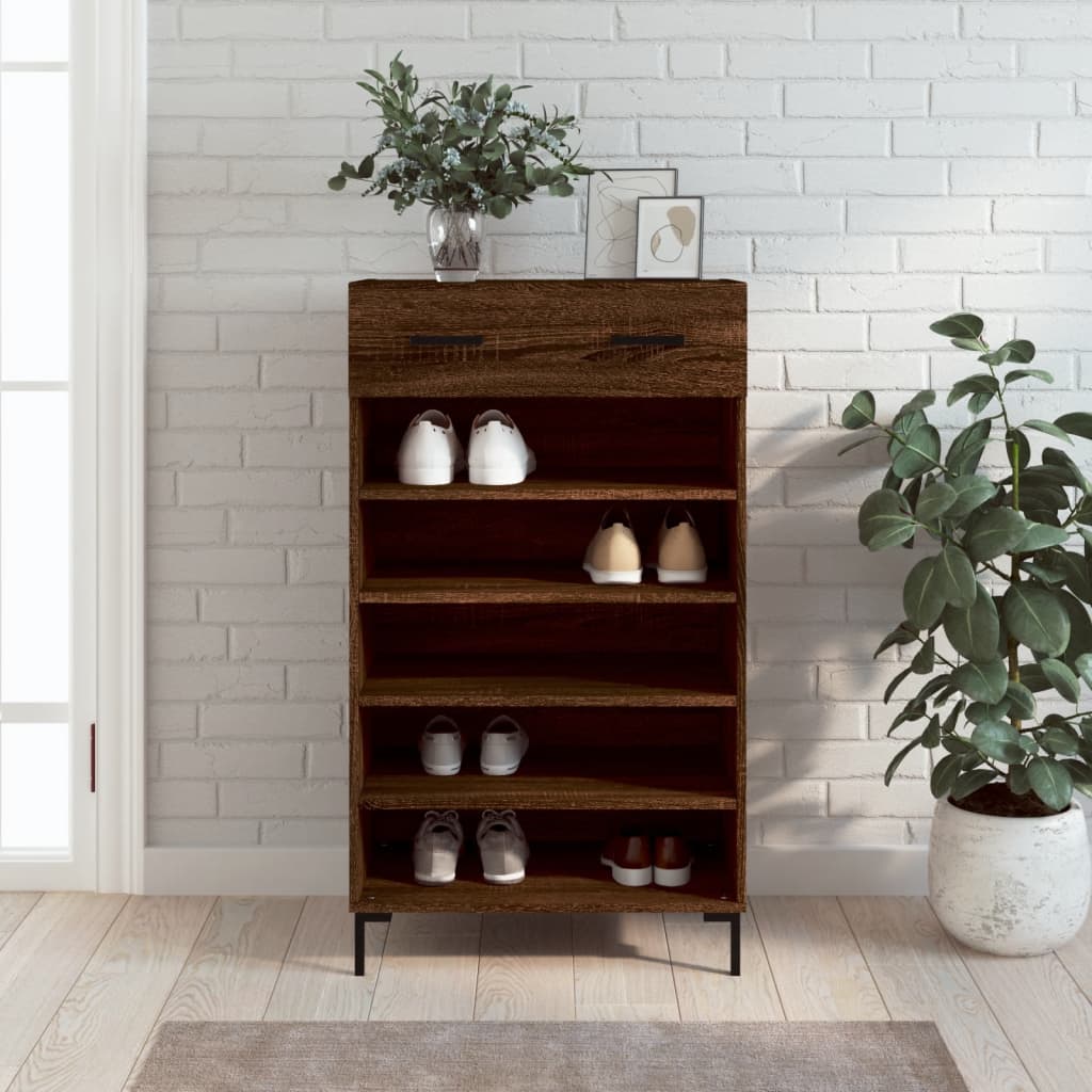 Shoe Cabinet 60X35X105 Cm Engineered Wood