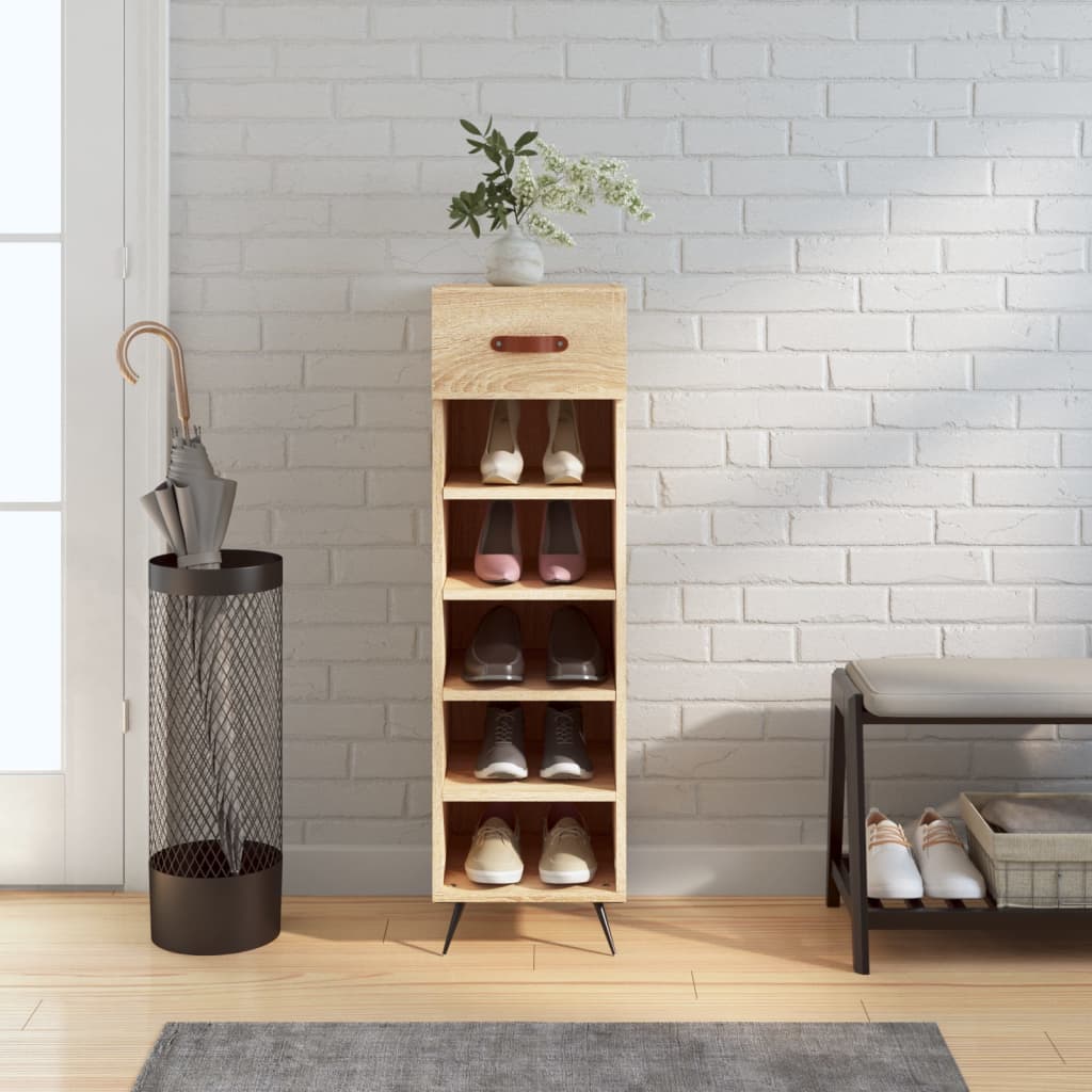 Shoe Cabinet 30X35X105 Cm Engineered Wood