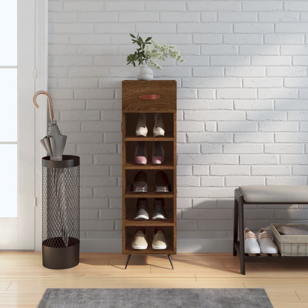 Shoe Cabinet 30X35X105 Cm Engineered Wood