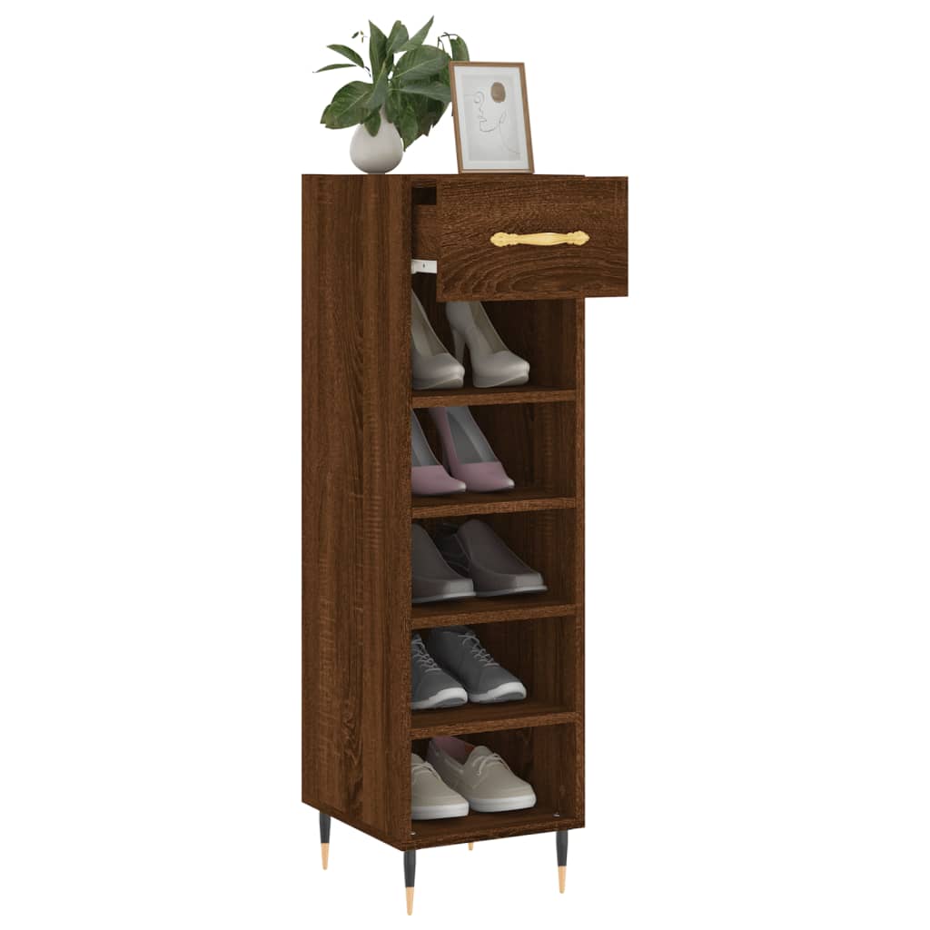 Shoe Cabinet 30X35X105 Cm Engineered Wood