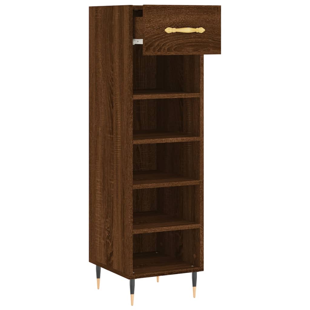 Shoe Cabinet 30X35X105 Cm Engineered Wood