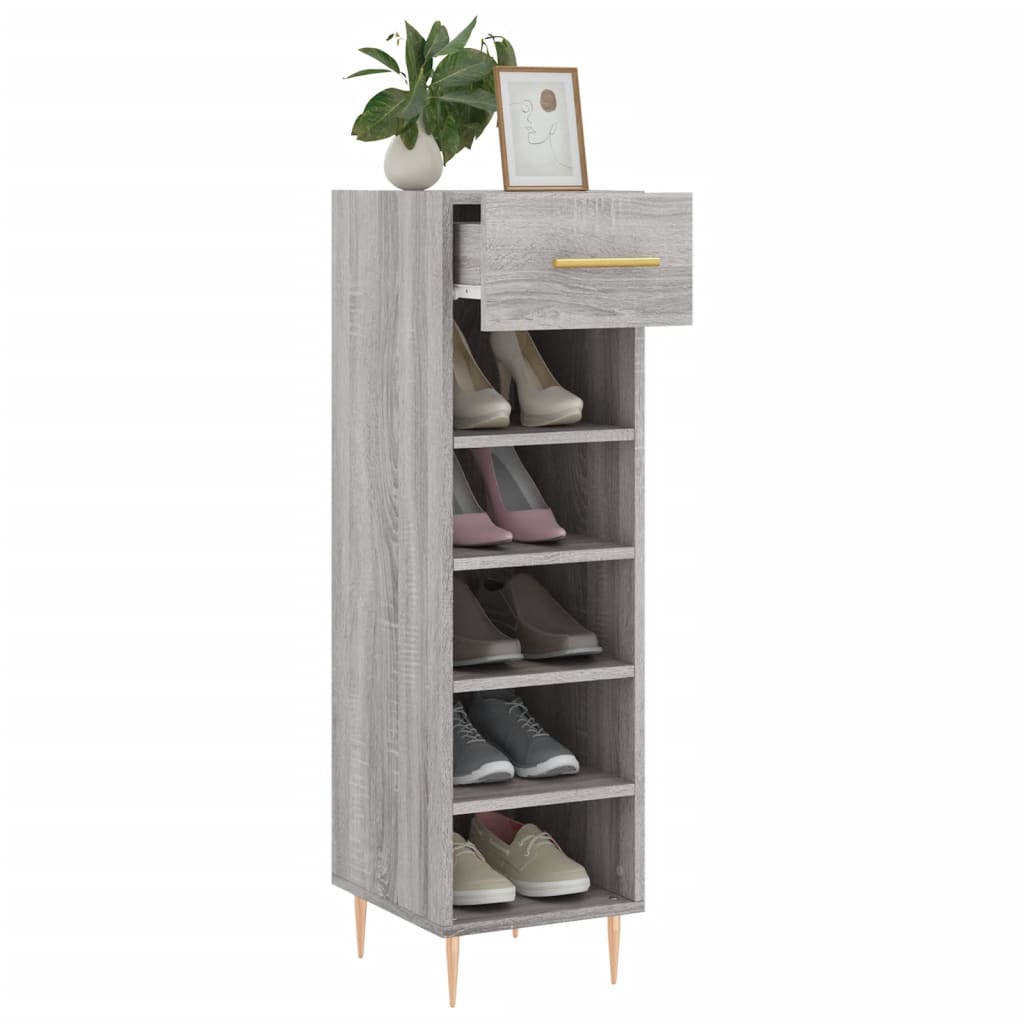 Shoe Cabinet 30X35X105 Cm Engineered Wood