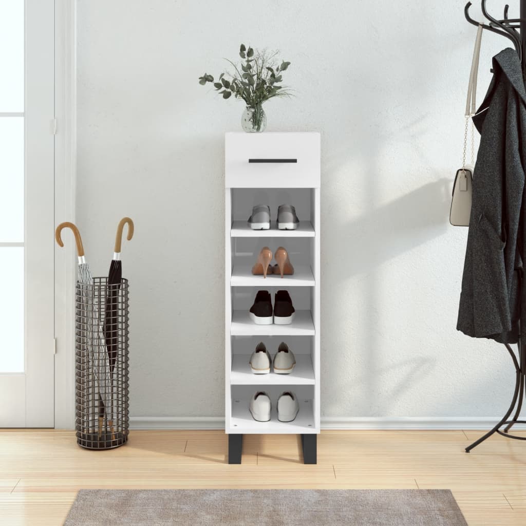 Shoe Cabinet 30X35X105 Cm Engineered Wood