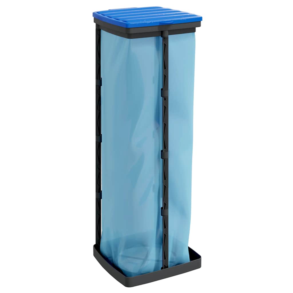 Rubbish Bag Holders 2 Pcs Black And Blue Pp