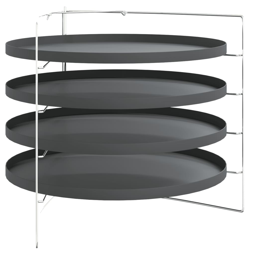 Pizza Pans 4 Pcs With Rack Ø 28 Cm Steel