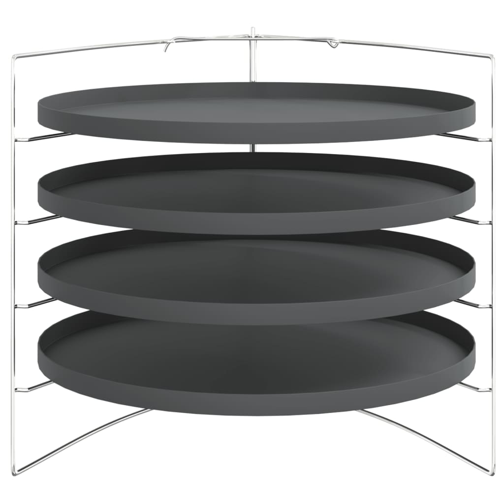 Pizza Pans 4 Pcs With Rack Ø 28 Cm Steel