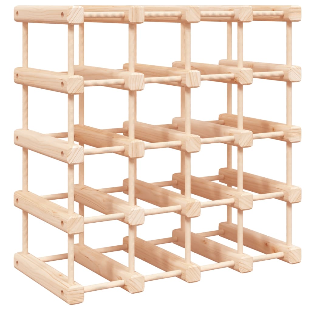 Wine Rack For 20 Bottles 46.5X23X46.5 Cm Solid Wood Pine