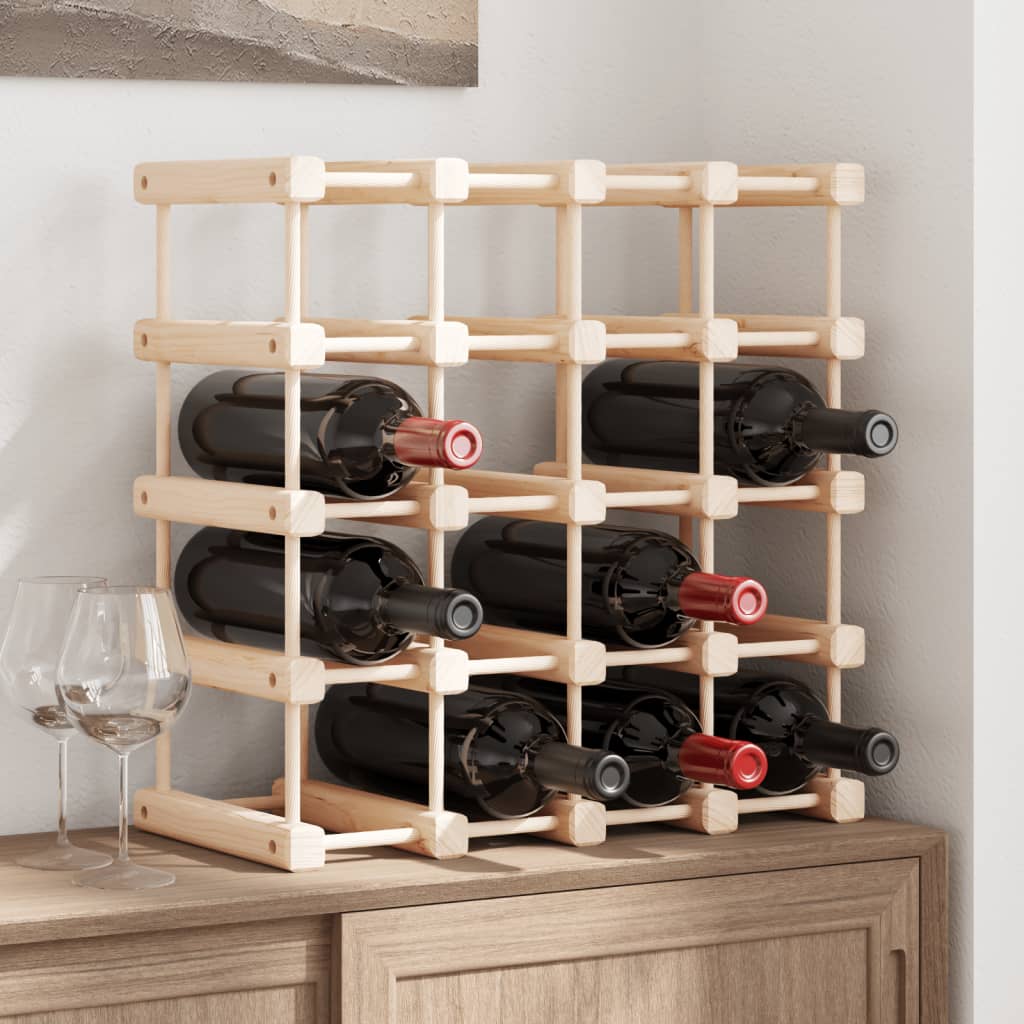 Wine Rack For 20 Bottles 46.5X23X46.5 Cm Solid Wood Pine