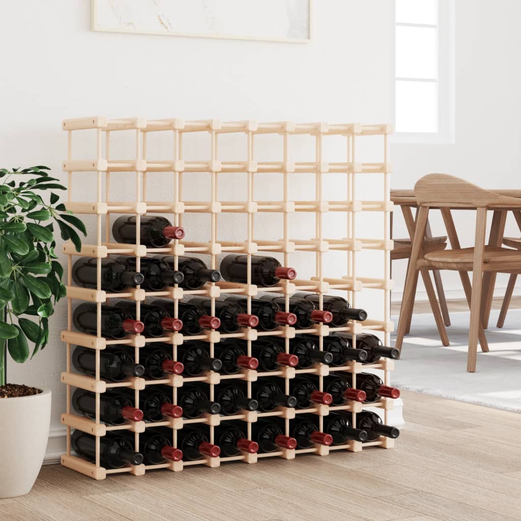 Wine Rack For 20 Bottles 46.5X23X46.5 Cm Solid Wood Pine